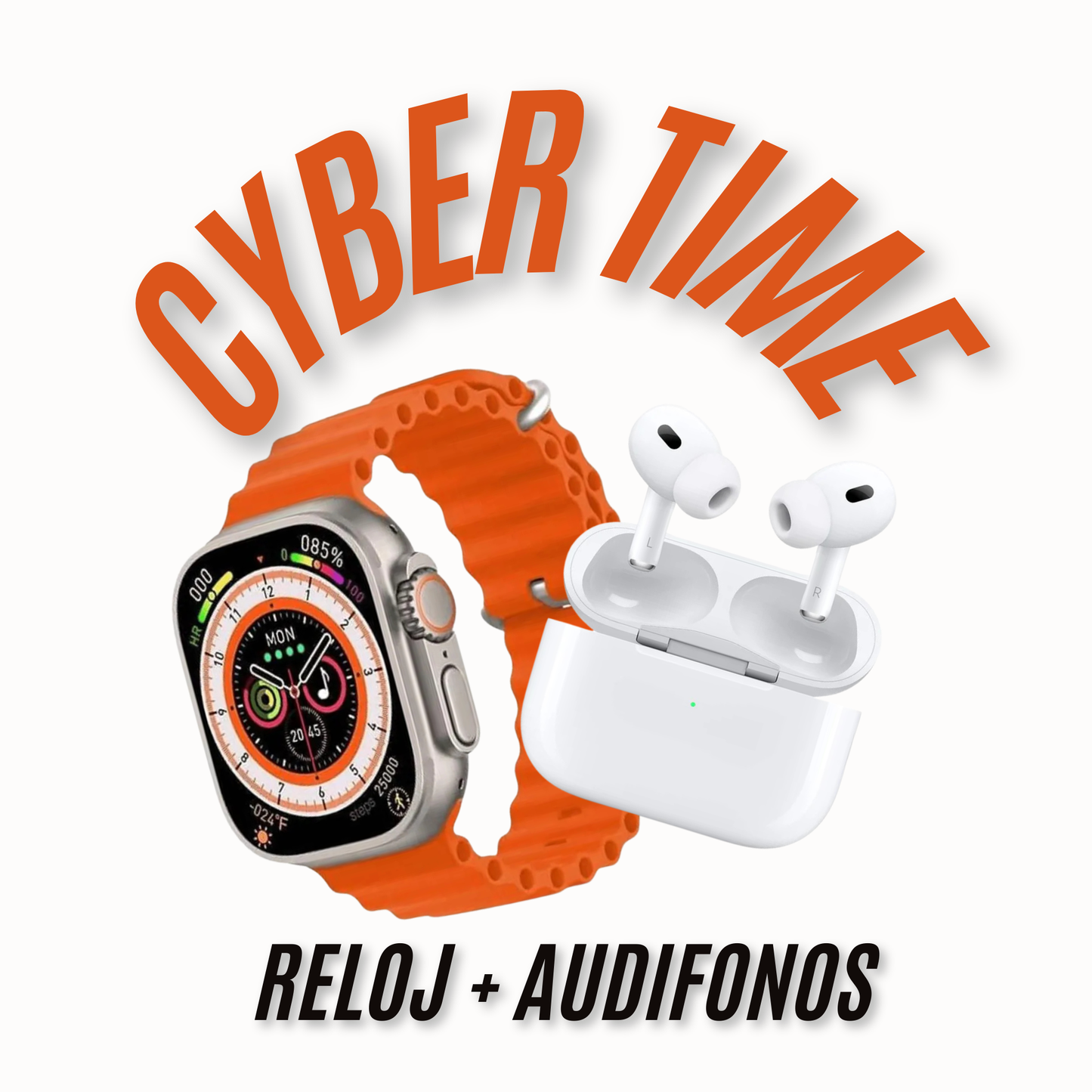 Combo CyberTime Reloj + Audifonos inalámbricos